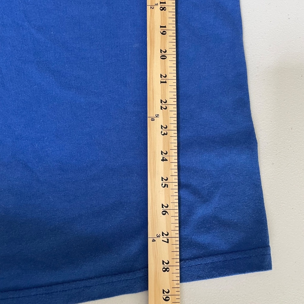 Vintage Russell Athletic Henley Shirt Screwballs Bar Logo Durable Blue Men’s XXL - Picture 6 of 8